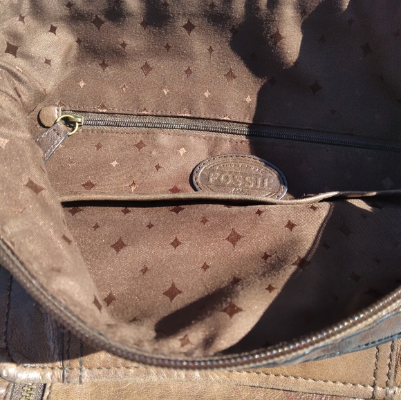Fossil Brown Leather Crossbody - Picture 7 of 9